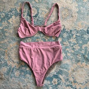 Acacia pink two piece swimsuit. L top. Sm bottoms sold as set